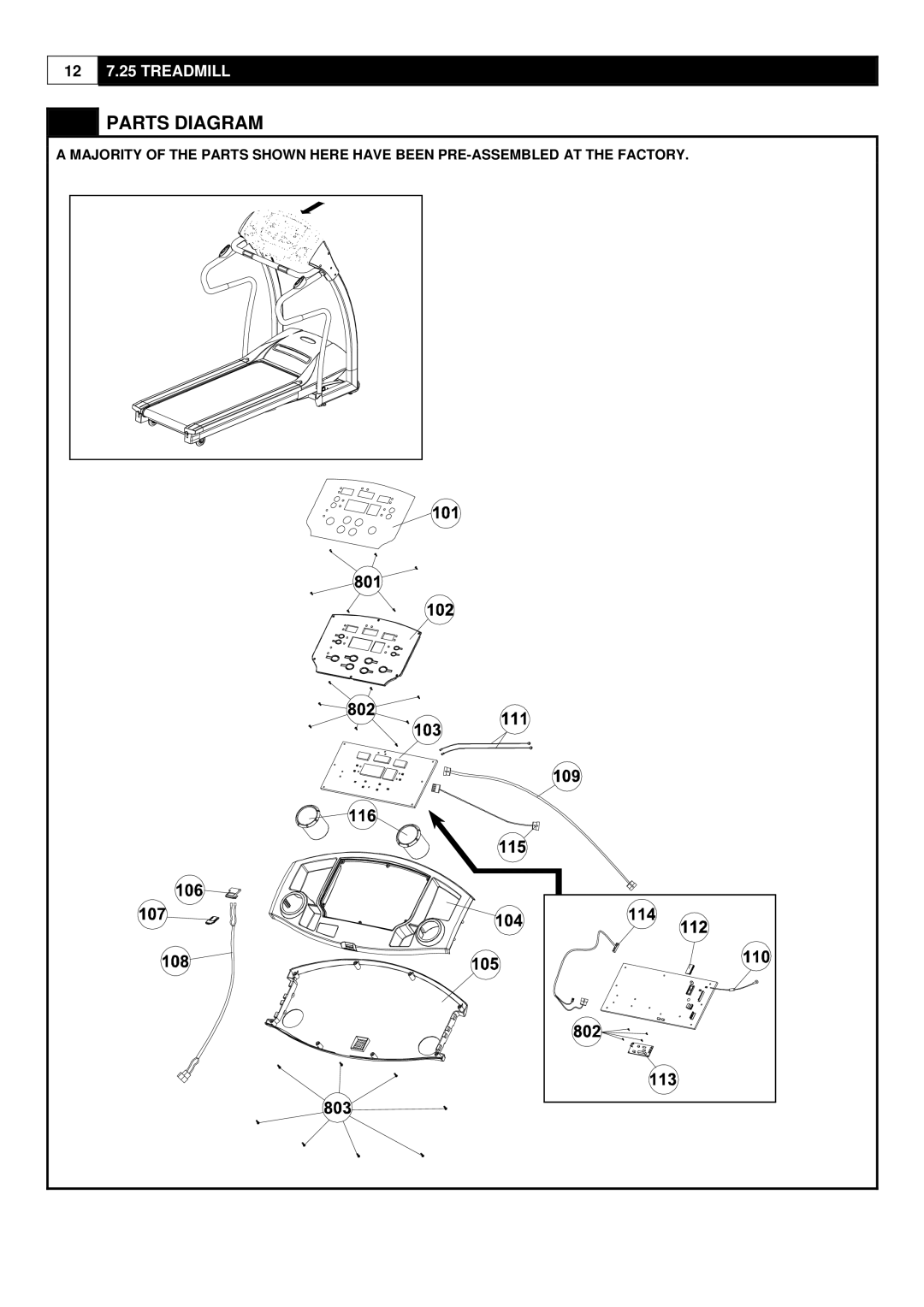 HP 7.25 manual Parts Diagram 