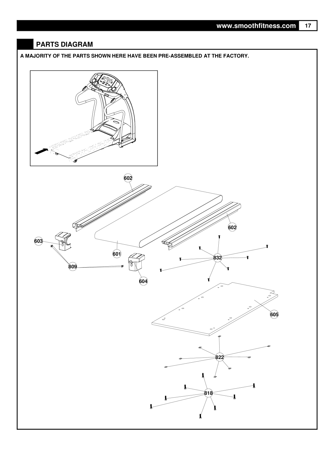 HP 7.25 manual 602, 603 601 832 809 604 605 822 818 