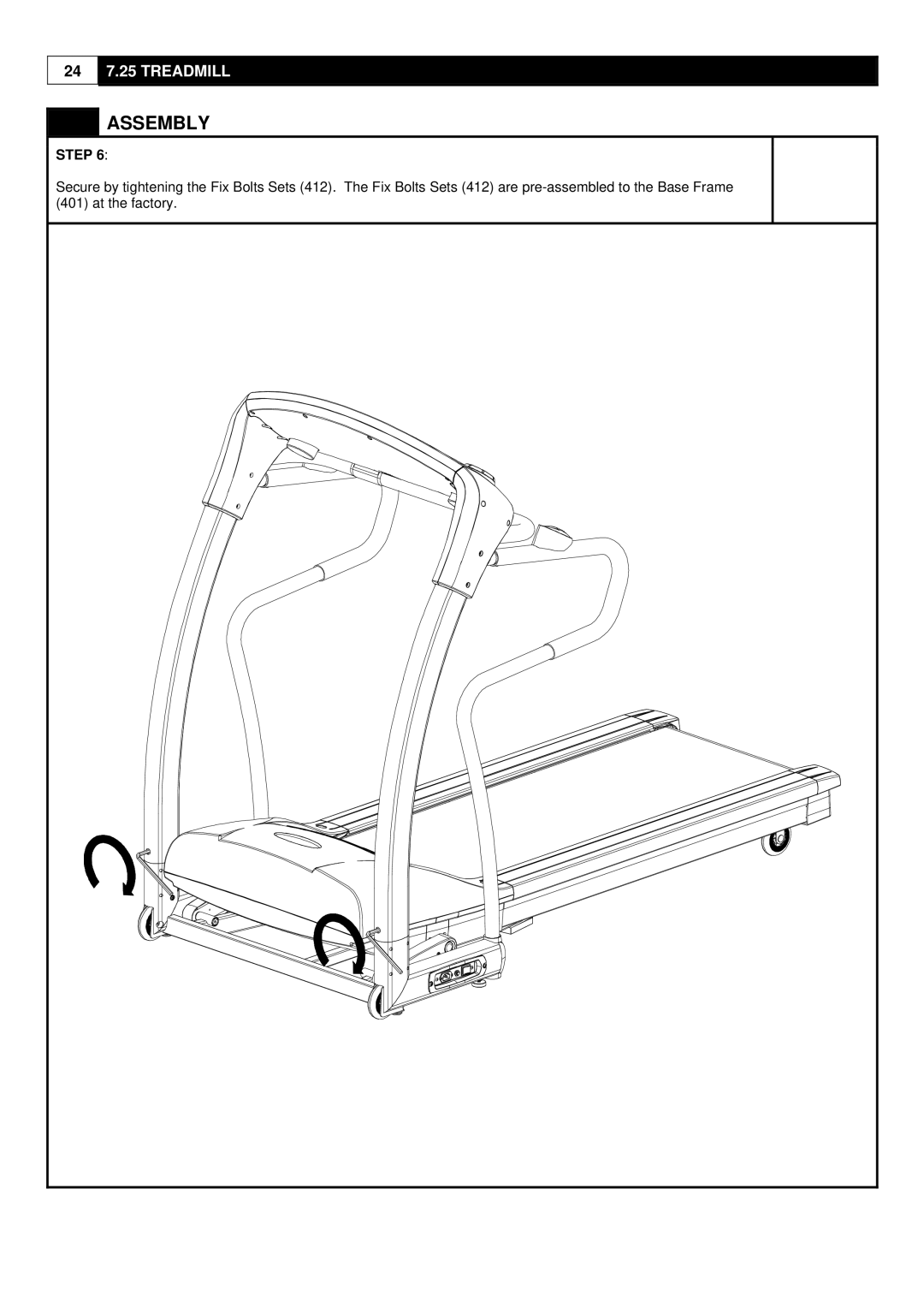 HP manual 24 7.25 Treadmill 