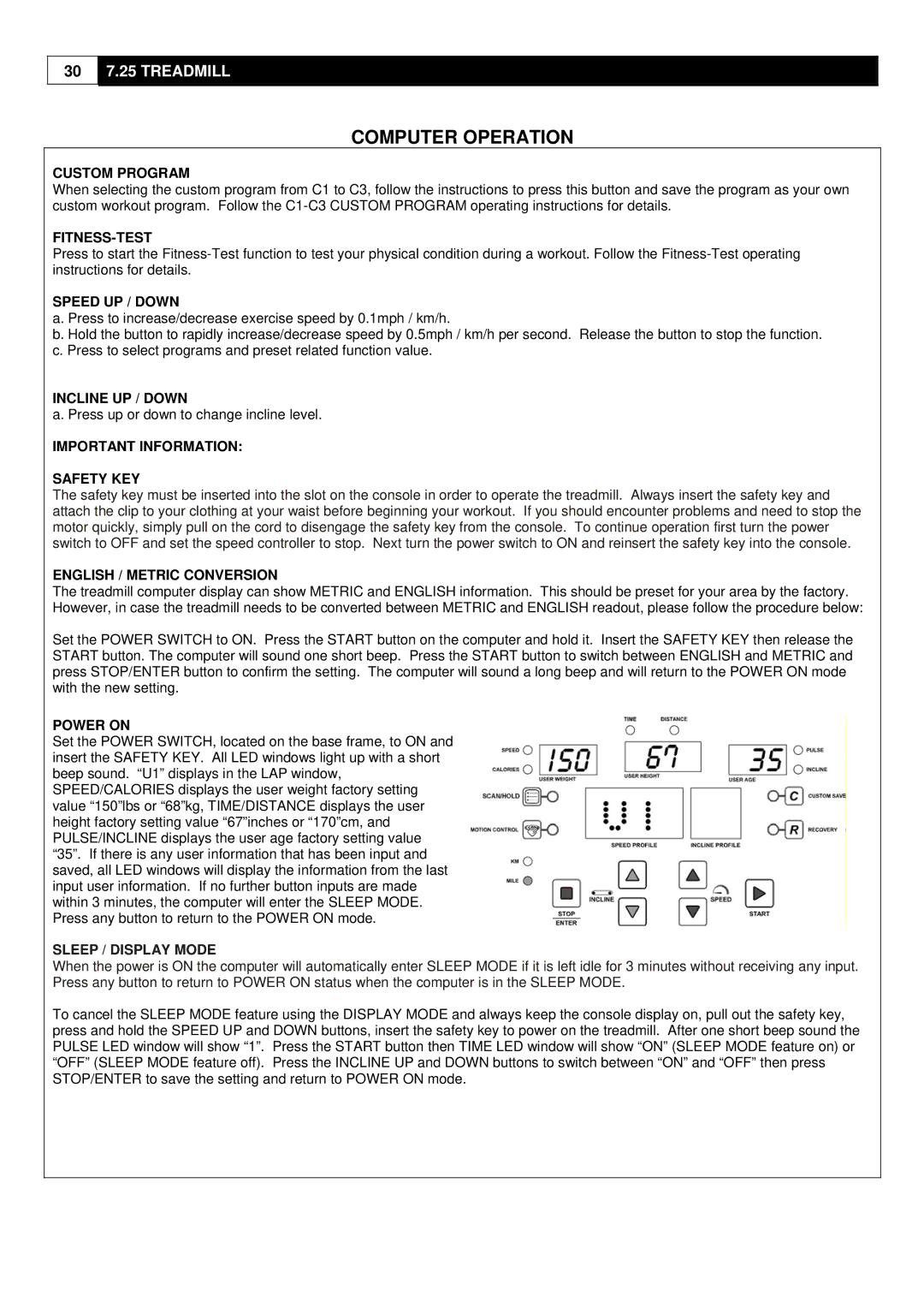 HP 7.25 manual Computer Operation 