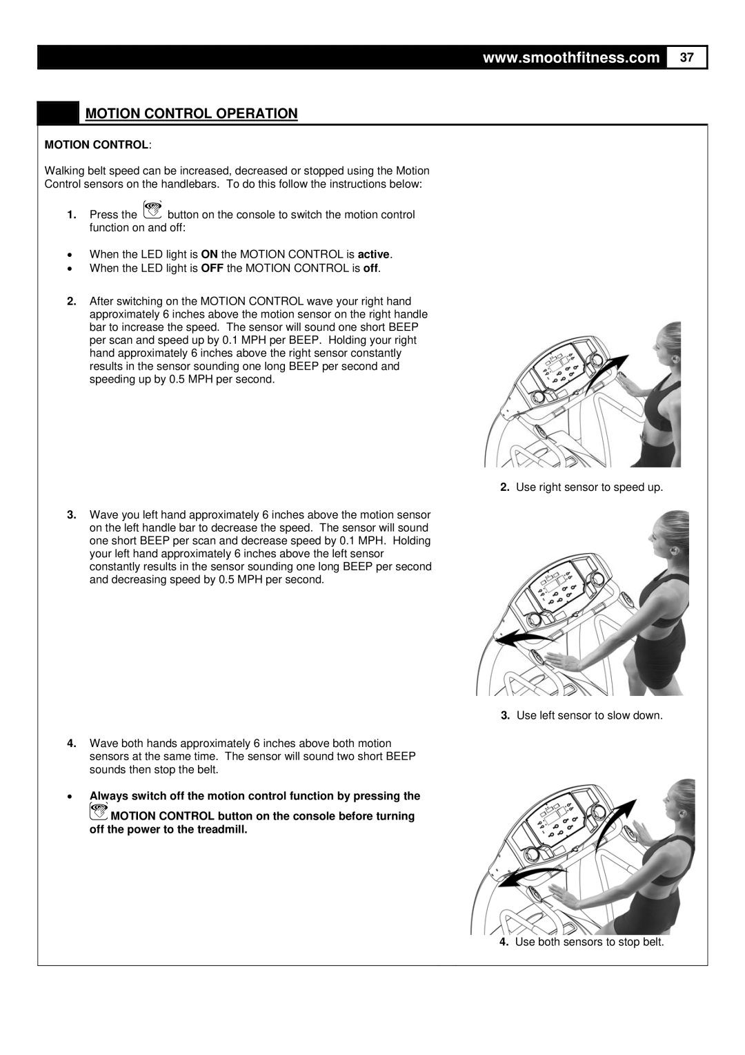 HP 7.25 manual Motion Control Operation 