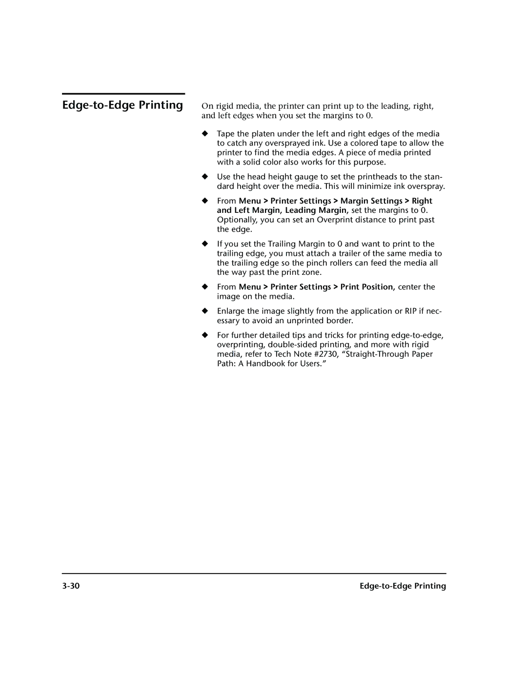 HP 72SR manual Edge-to-Edge Printing 