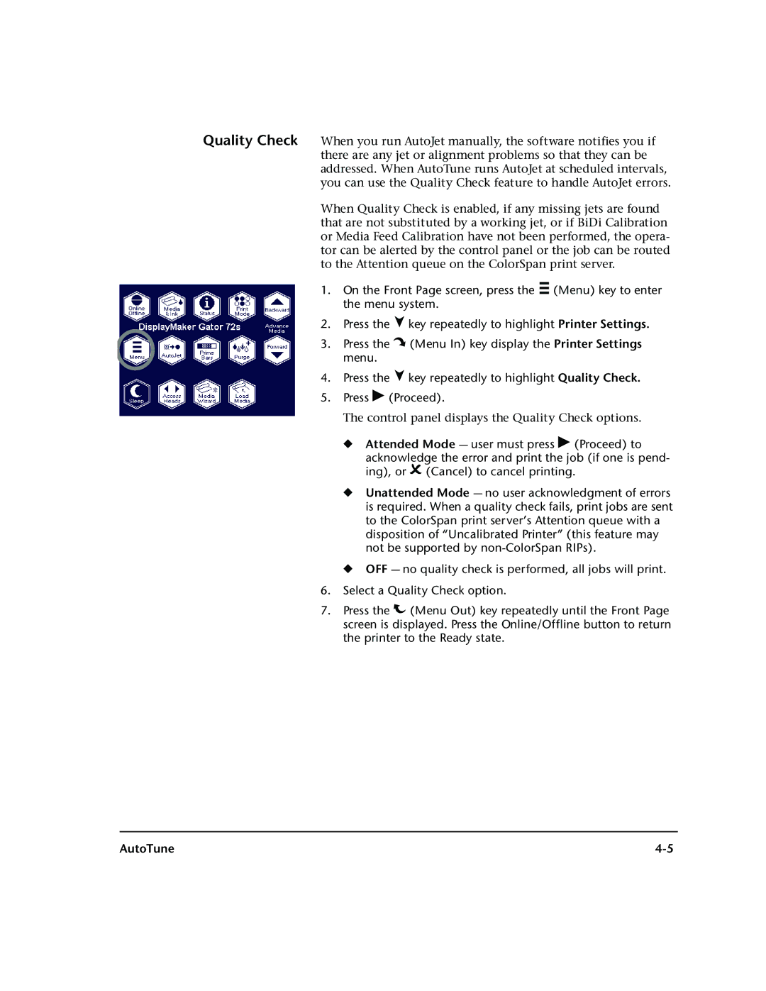 HP 72SR manual AutoTune 