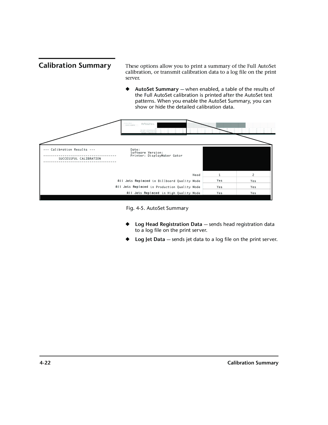 HP 72SR manual AutoSet Summary 