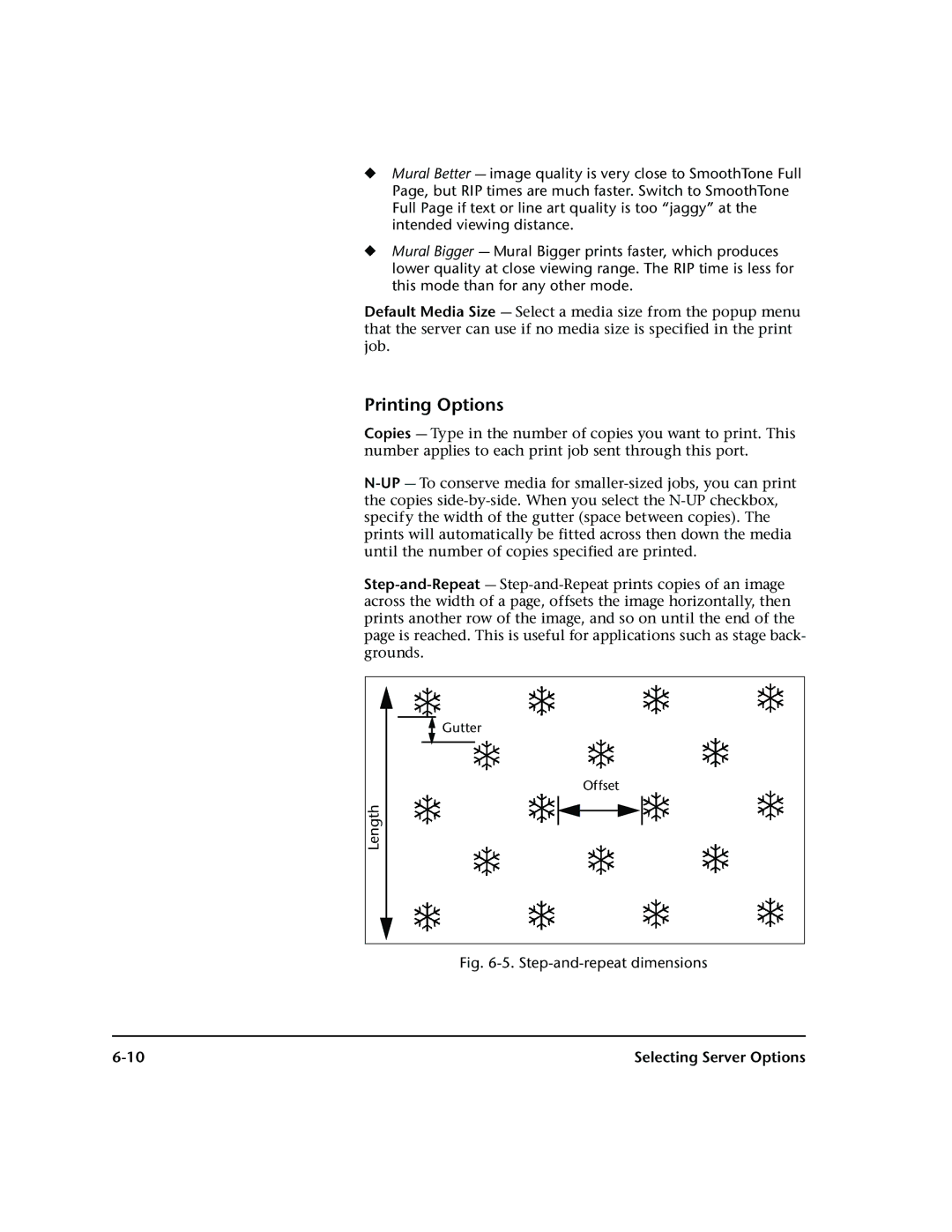 HP 72SR manual Printing Options, Length 