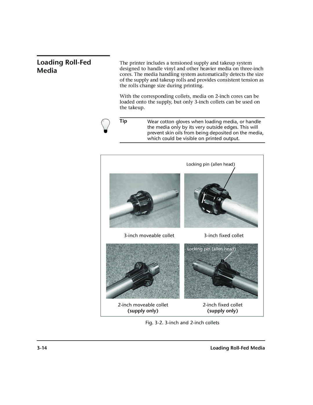 HP 72SR manual Loading Roll-Fed Media, Supply only 