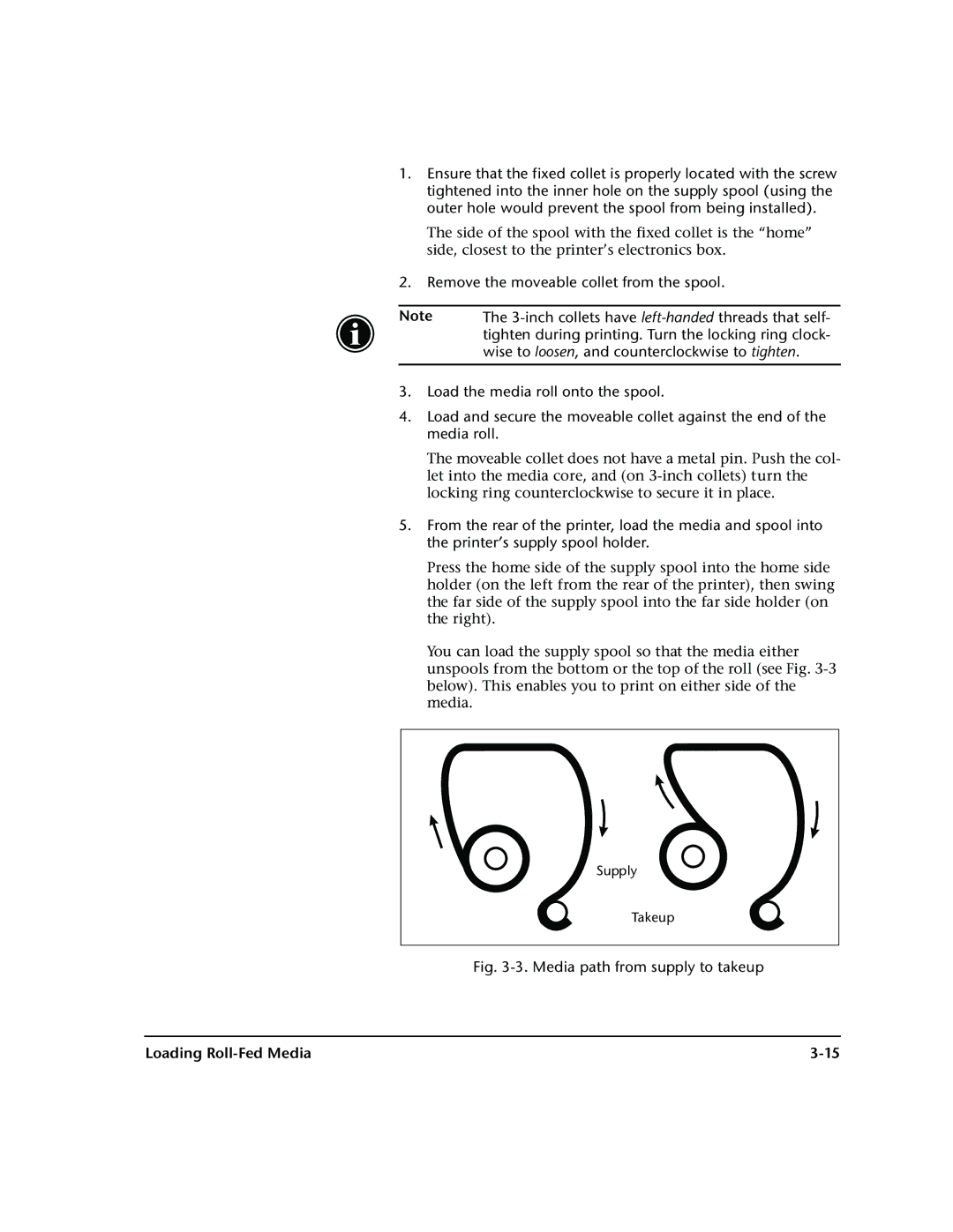 HP 72SR manual Media path from supply to takeup, Loading Roll-Fed Media 