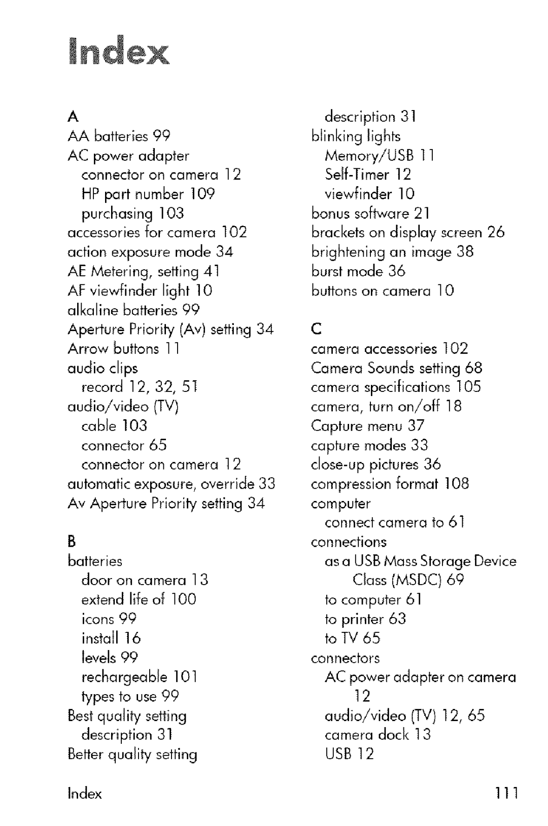 HP 730 manual Accessoriesforcamera102 