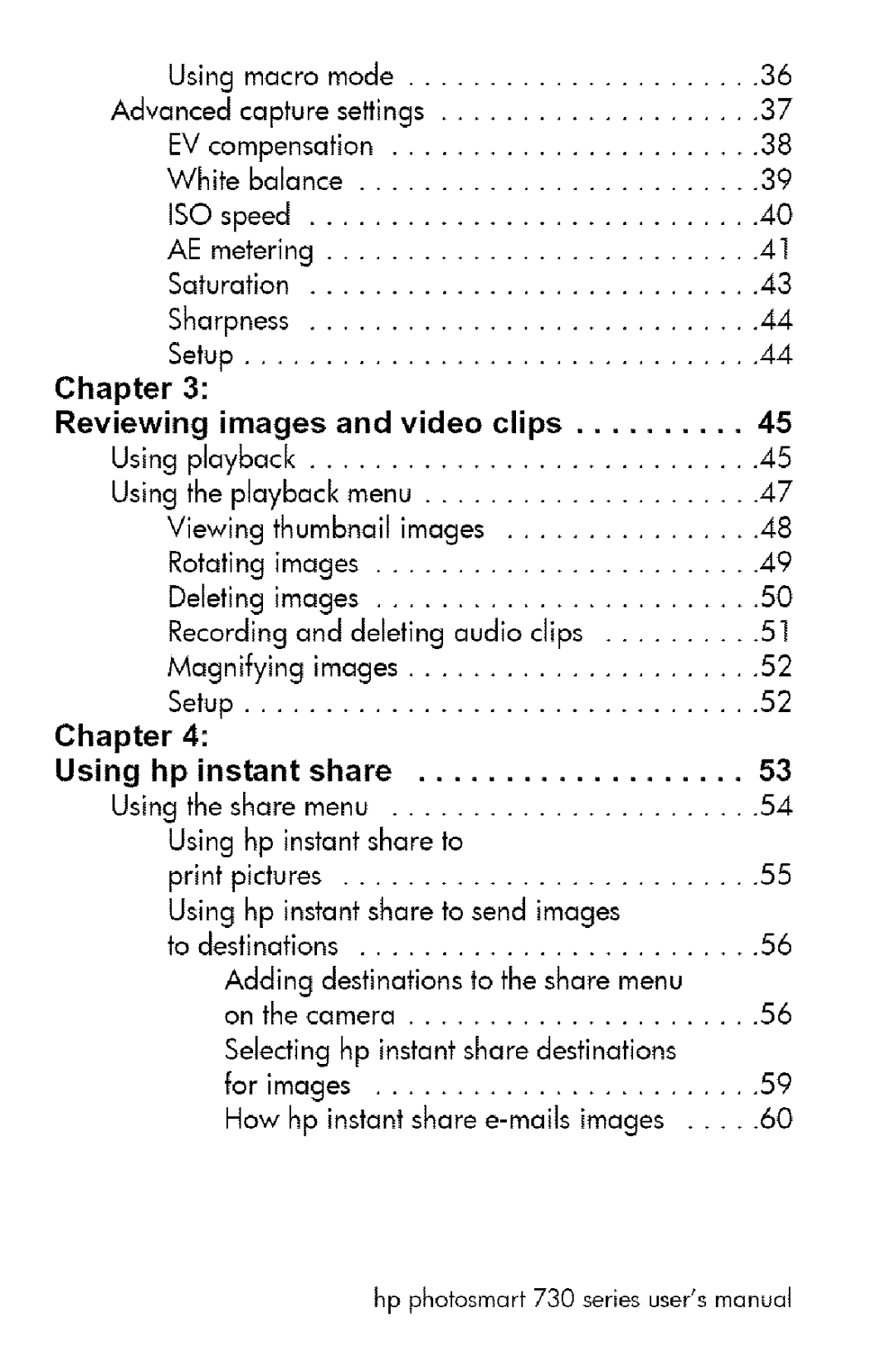 HP 730 manual Reviewing 