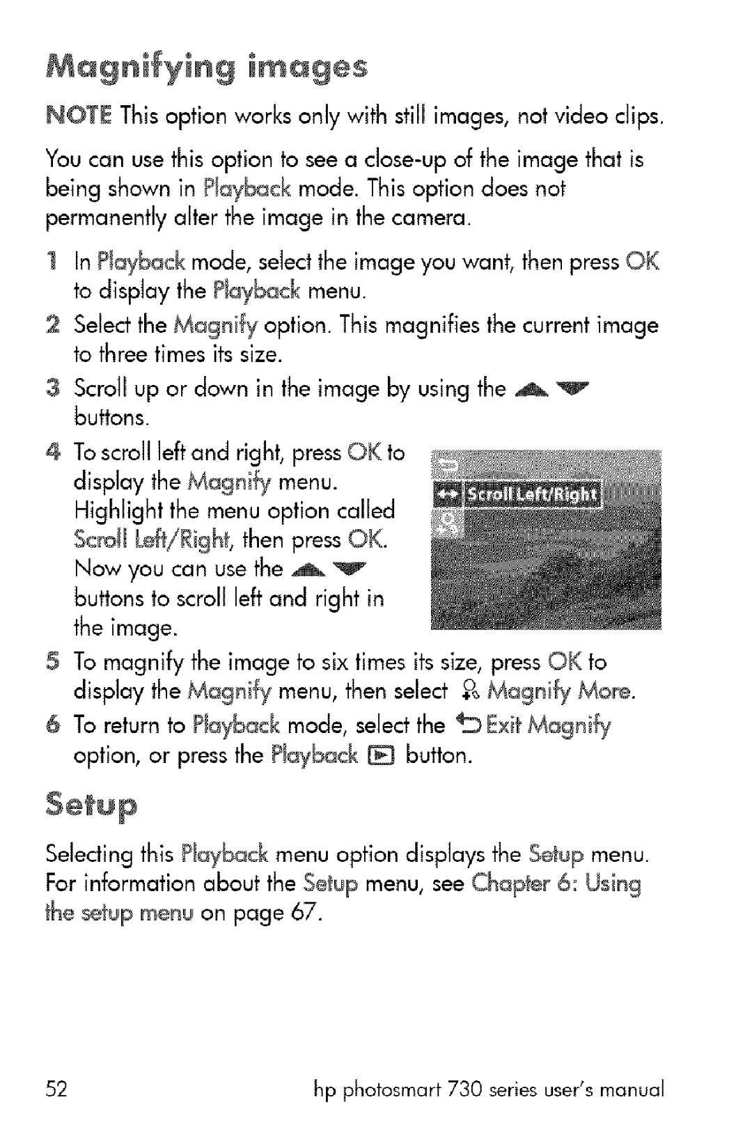 HP 730 manual Magnifying i ag÷s 