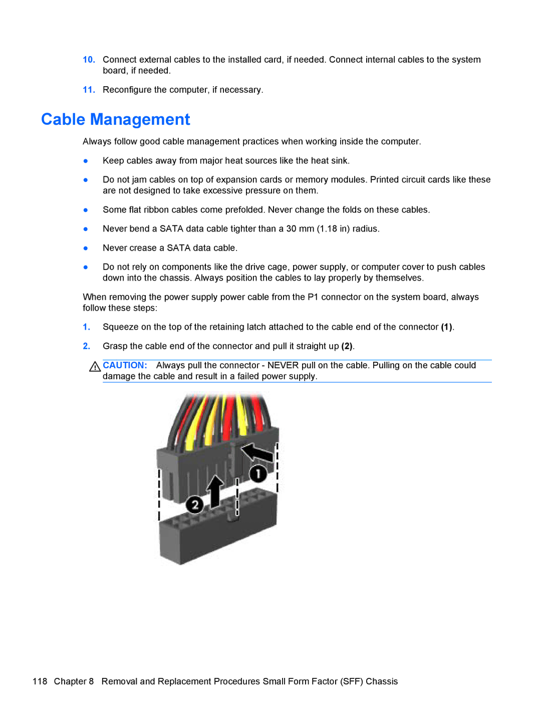 HP 7300 manual Cable Management 