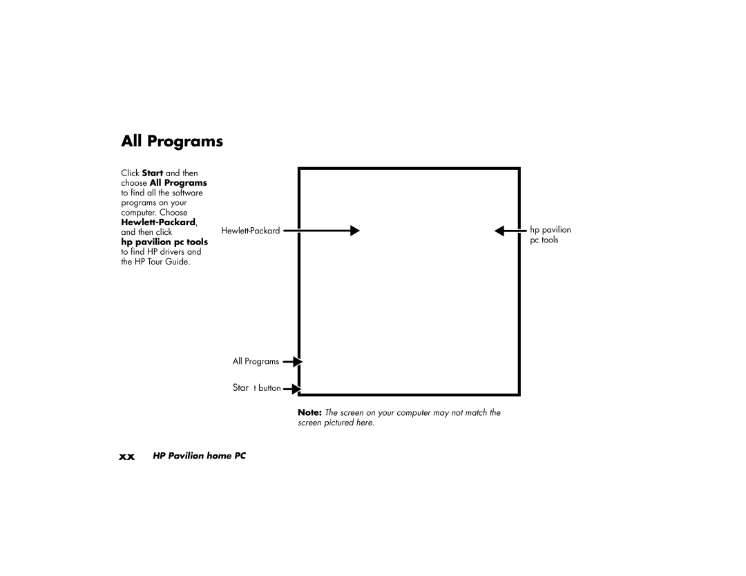 HP 784.uk, 734.uk, 754.uk, 774.uk, 404.uk, 434.uk, 414.uk manual All Programs 