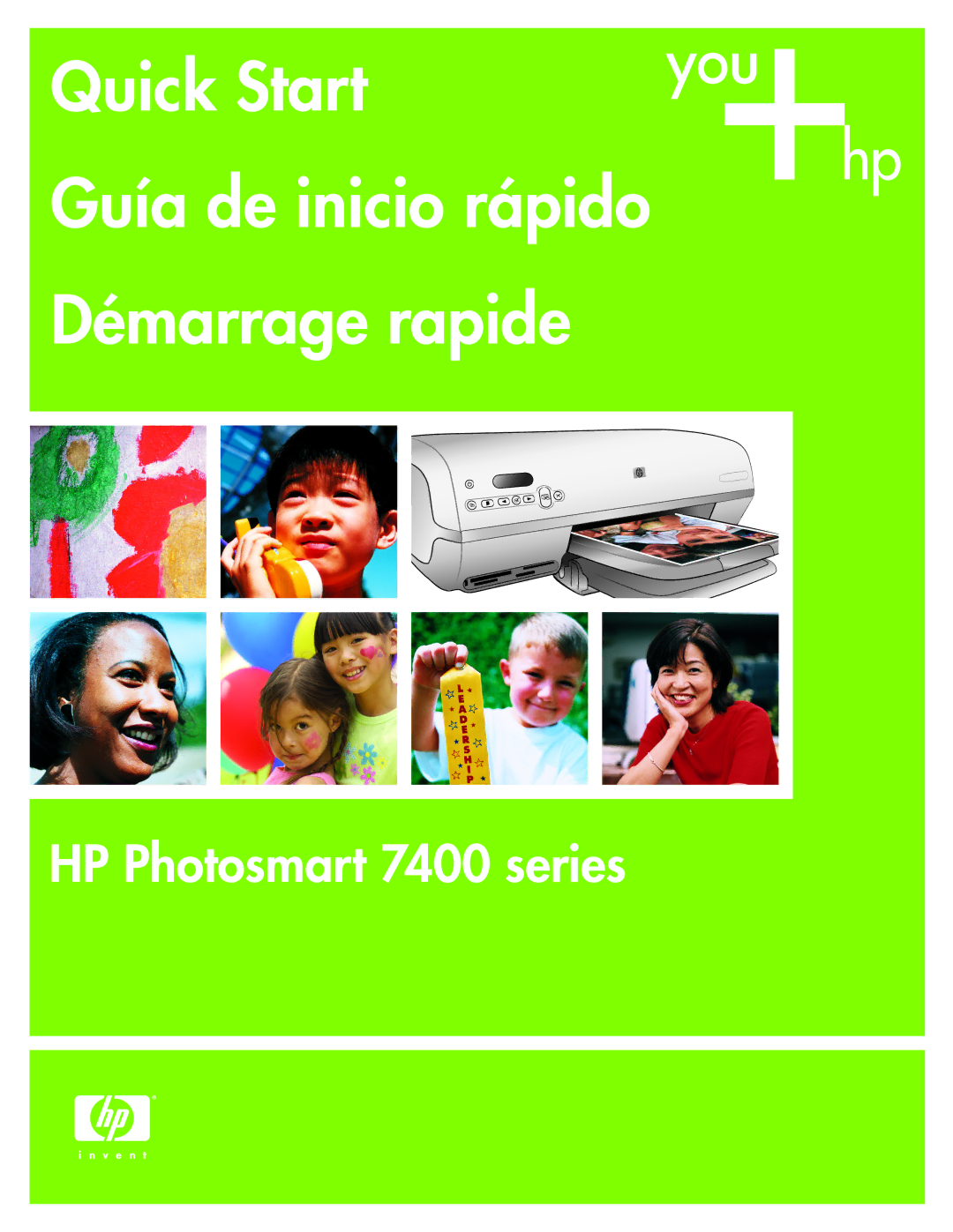 HP 7400 manual Quick Start Guía de inicio rápido Démarrage rapide 