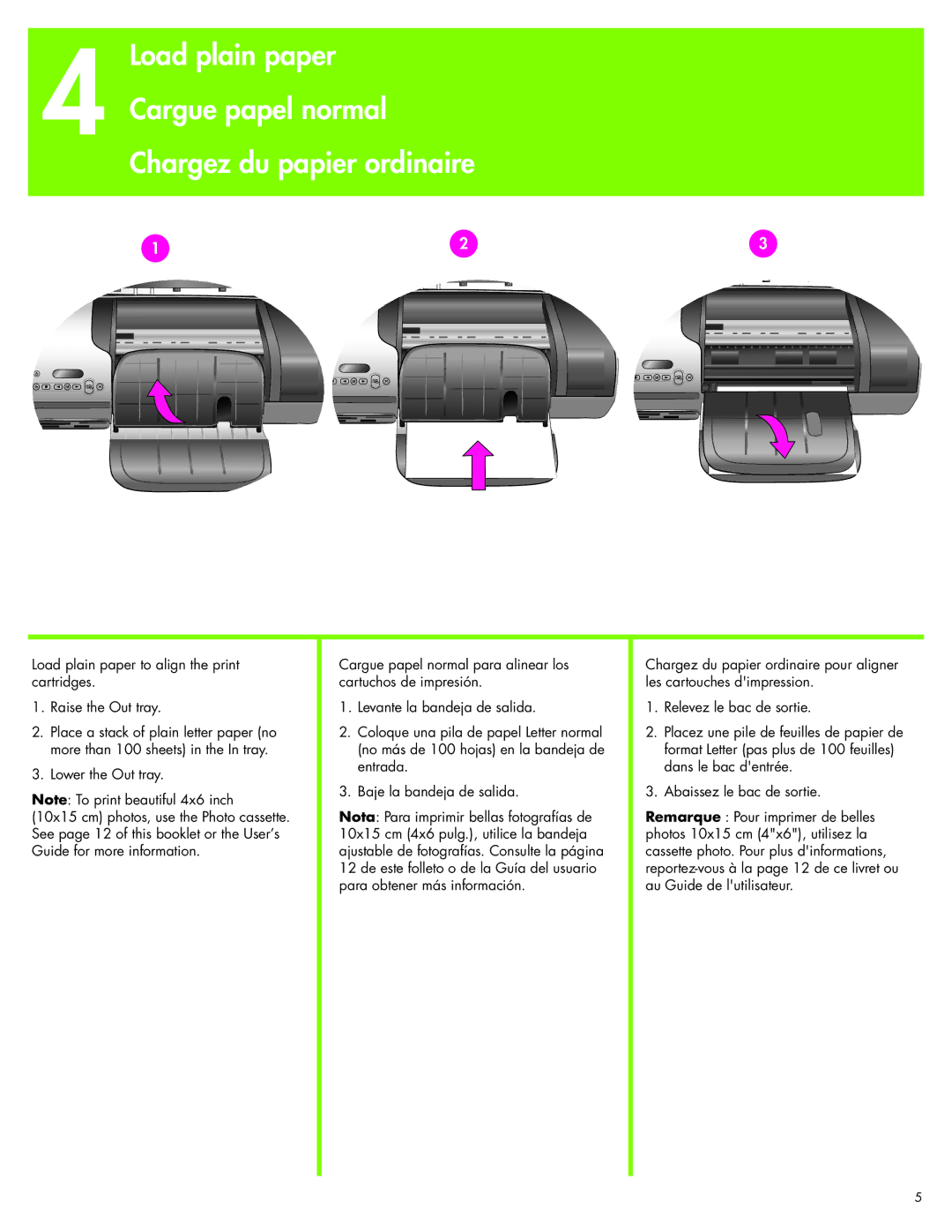 HP 7400 manual Chargez du papier ordinaire 