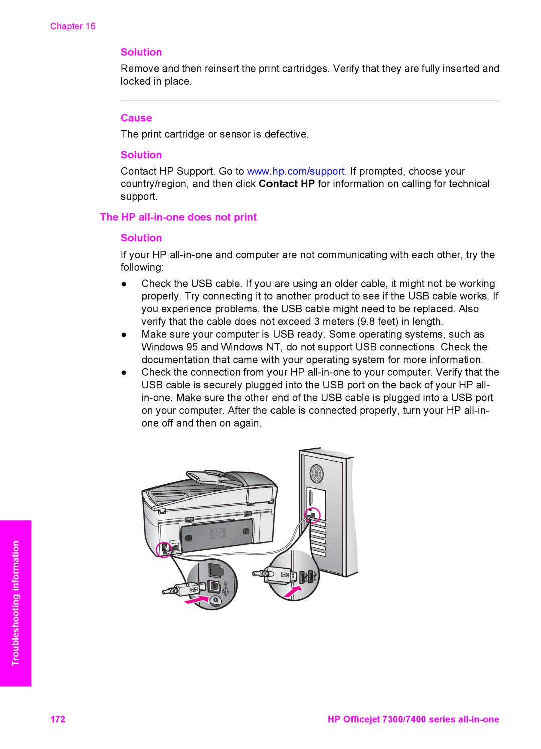 HP 7410xi, 7310xi manual Solution HP all-in-one does not print 