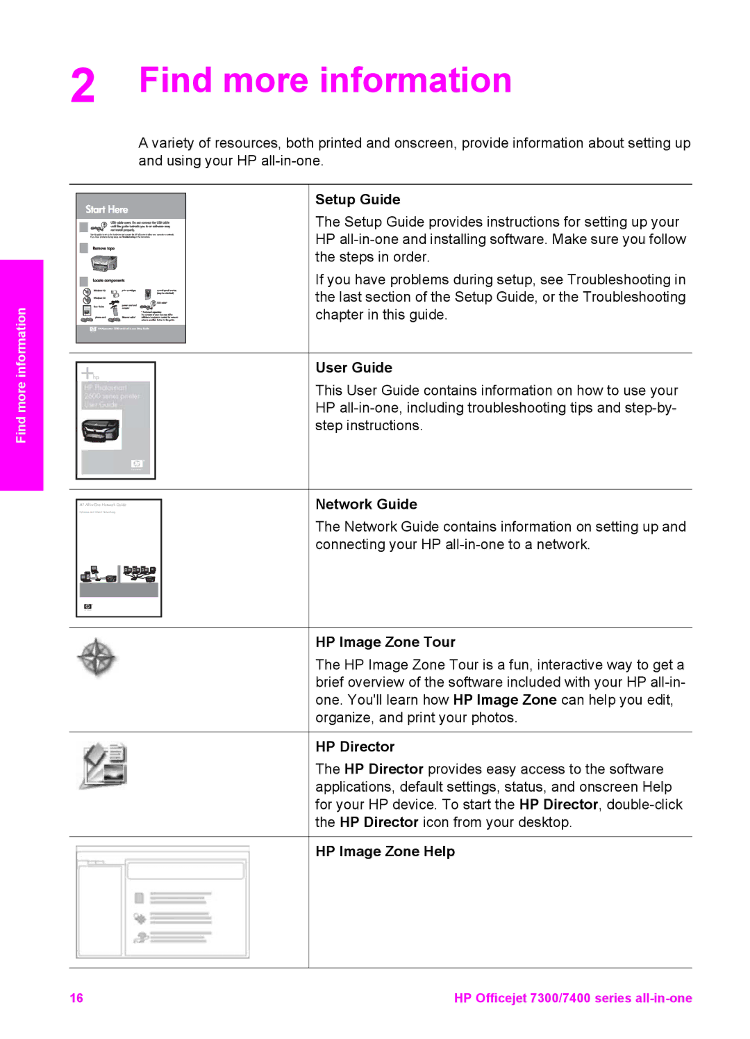 HP 7410xi, 7310xi manual Find more information, Setup Guide 