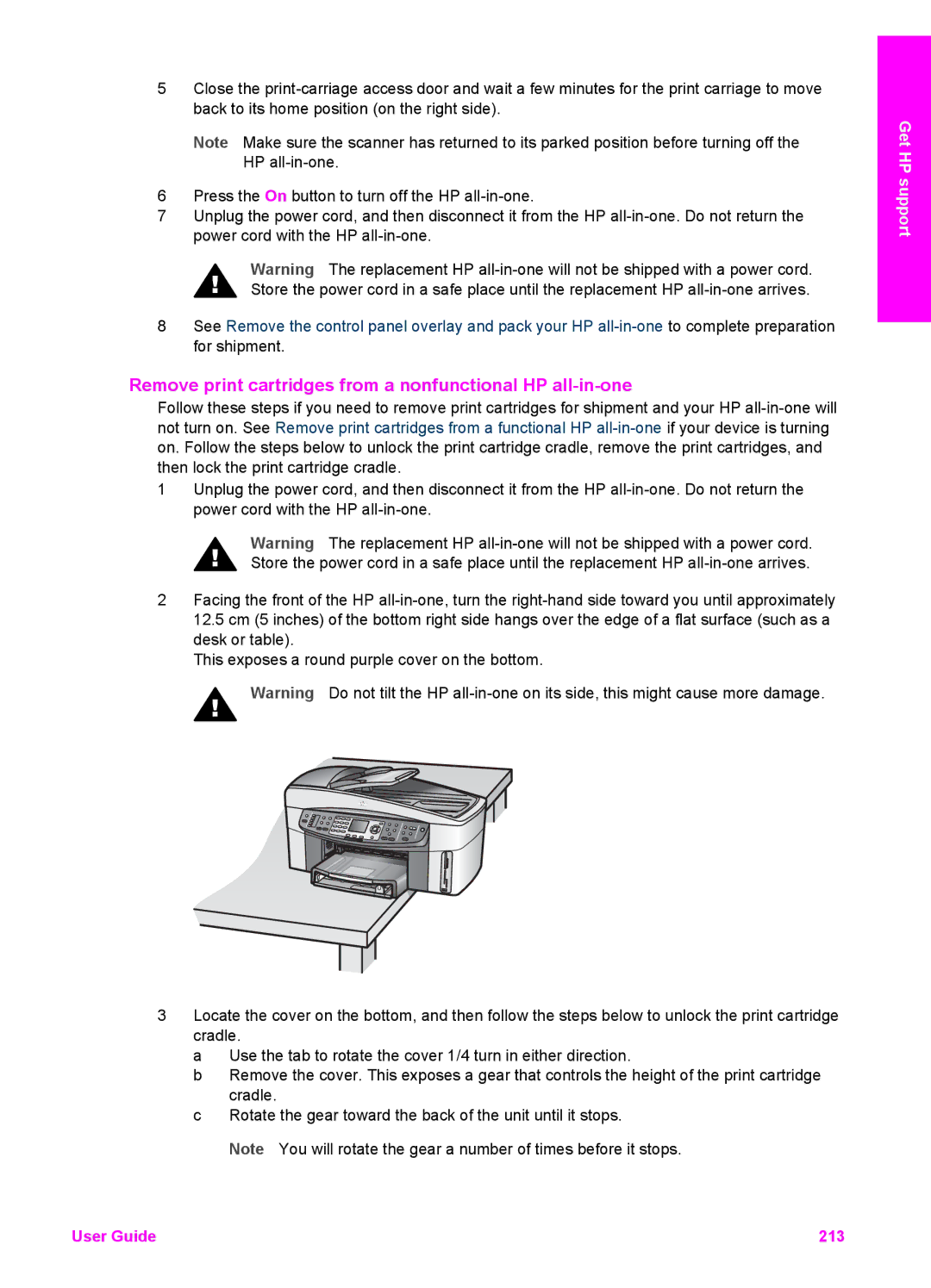 HP 7410xi, 7310xi manual Remove print cartridges from a nonfunctional HP all-in-one 