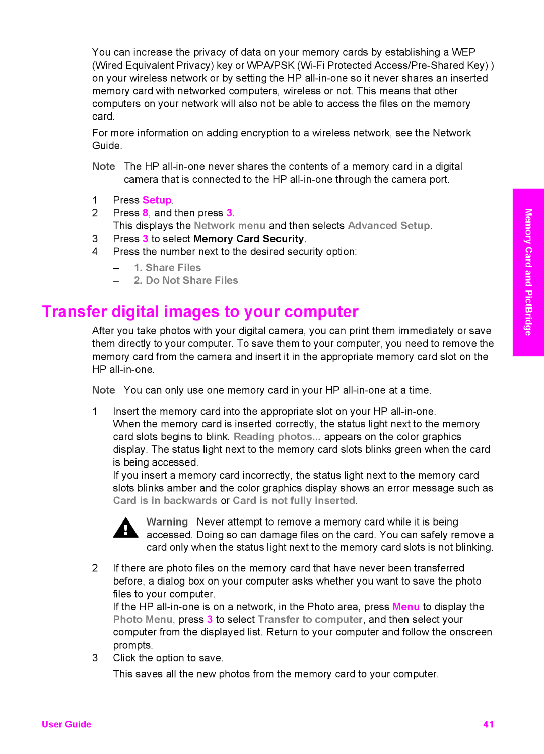 HP 7410xi, 7310xi manual Transfer digital images to your computer 