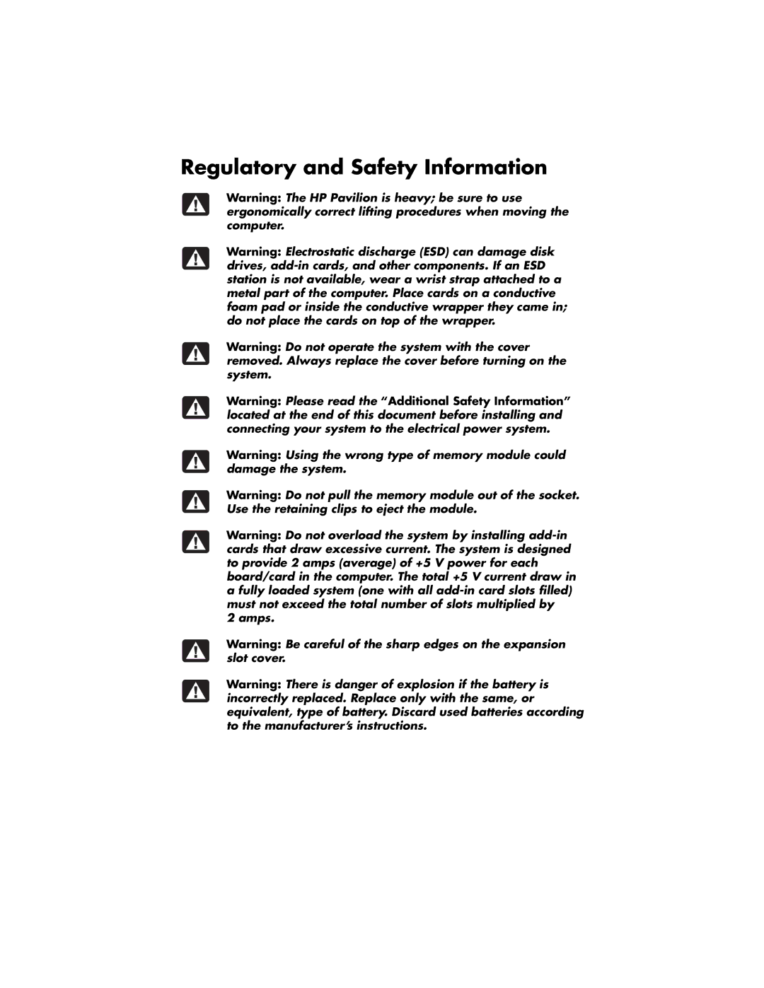 HP 322n (US), 742n (US), 742c (US/CAN), 732c (US), 542x (US), 532w (US), 522n (US/CAN) manual Regulatory and Safety Information 