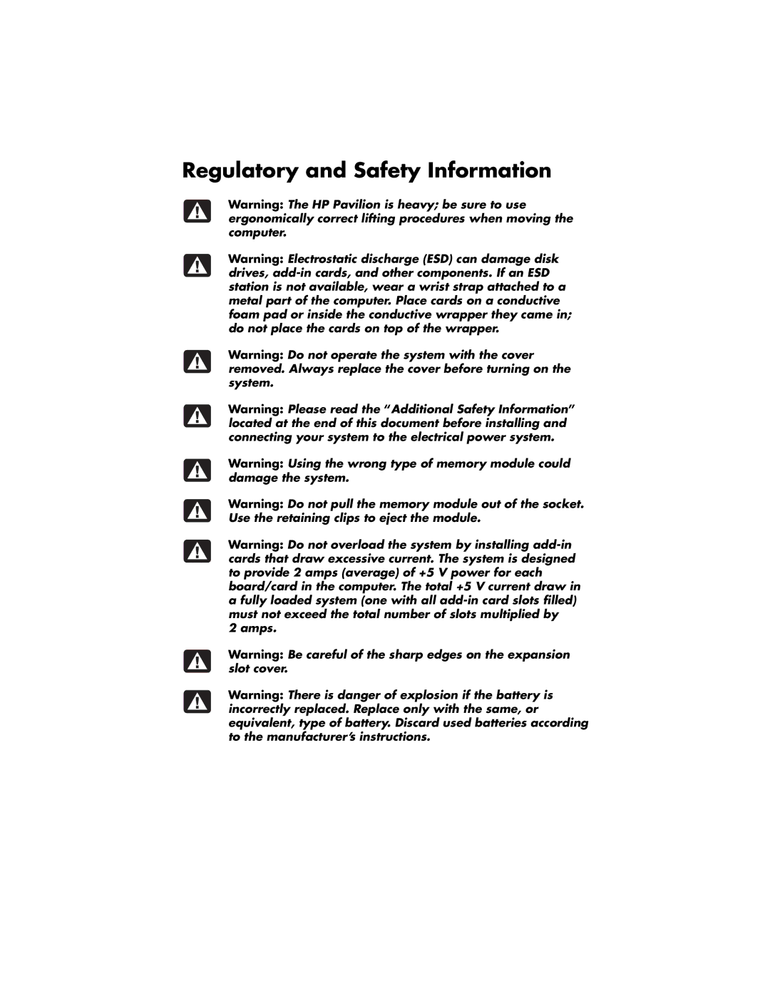 HP 513a (AP), 743a (AP), 522a (AP), 503a (AP) manual Regulatory and Safety Information 