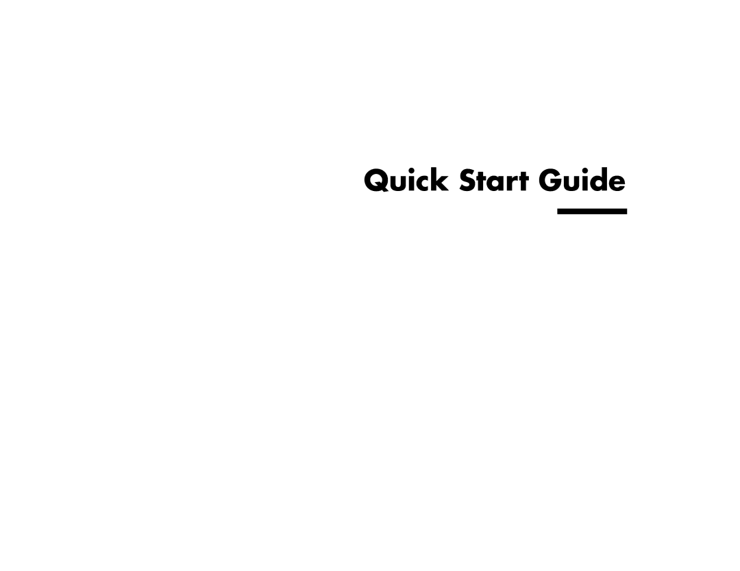 HP 733n (US), 743c (US/CAN), 703c (US), 533w (US), 533c (US/CAN), 523w (US), 523n (US/CAN), 543x (US) manual Quick Start Guide 