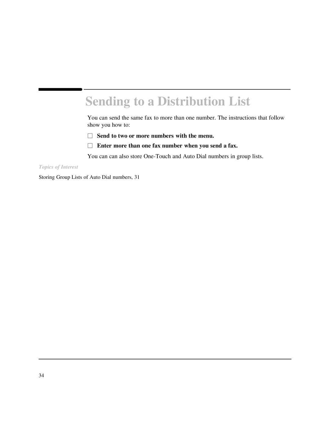 HP 750 Fax manual Sending to a Distribution List 