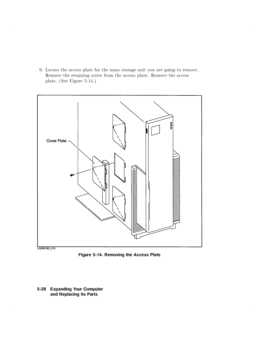 HP 750 manual RemovingtheAccessPlate 