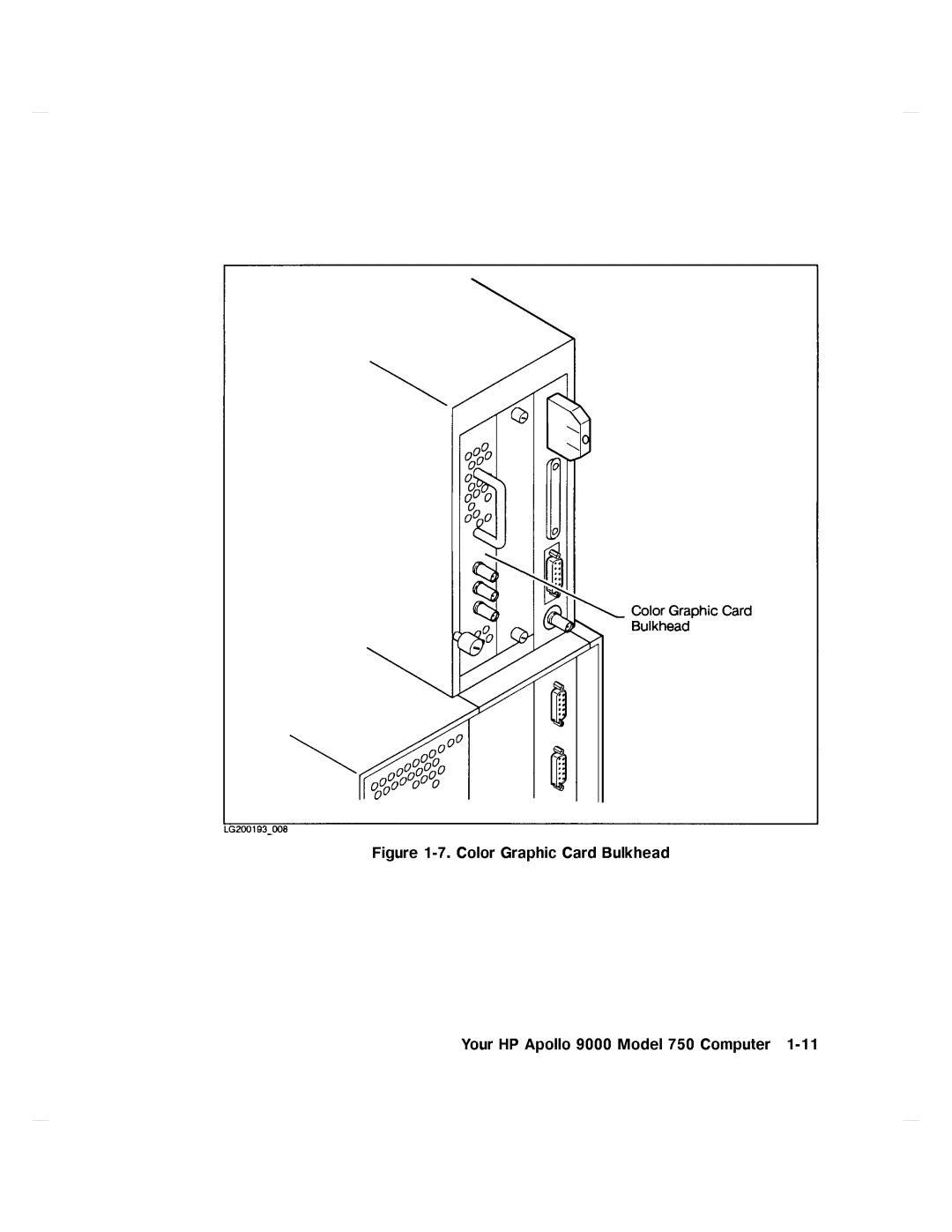 HP manual ColorYourGraphicHPApolloCard9000BulkheadModel750Computer1-11 