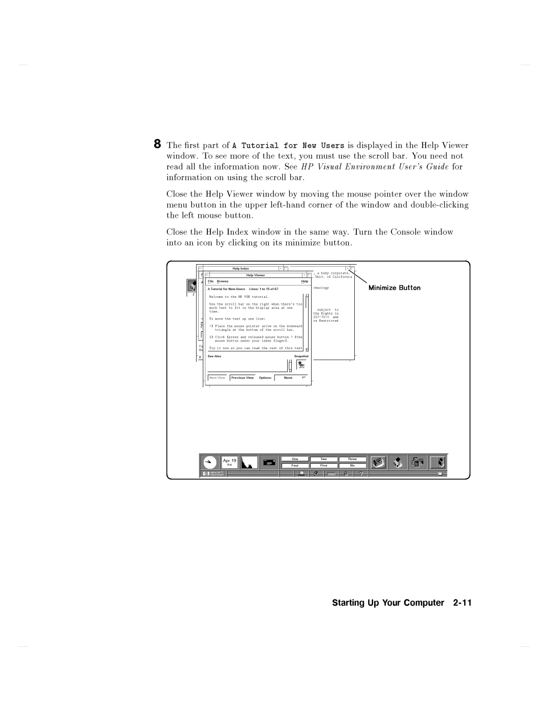 HP 750 manual StartingUpYourComputer2-11 b 