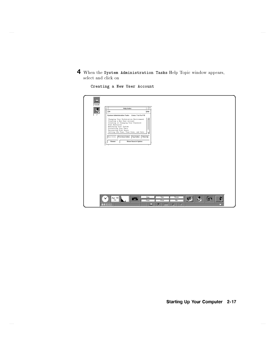 HP 750 manual DCreatingaNewUserAccount 