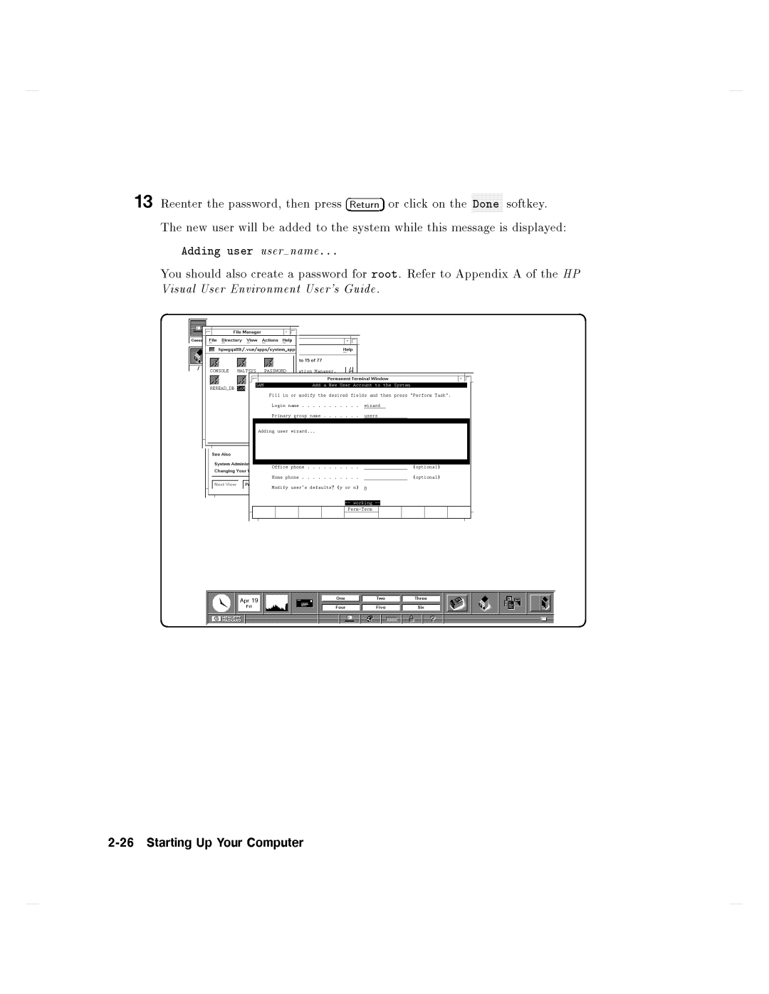 HP 750 manual 26StartingUpYourComputer 