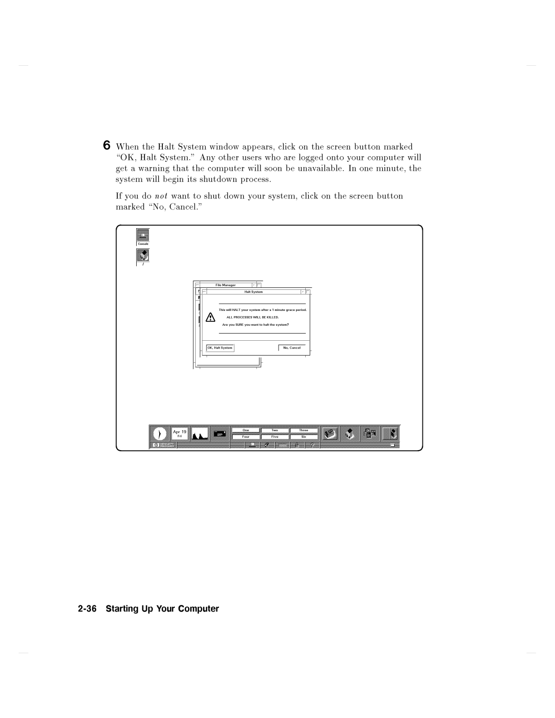 HP 750 manual 36StartingUpYourComputer 