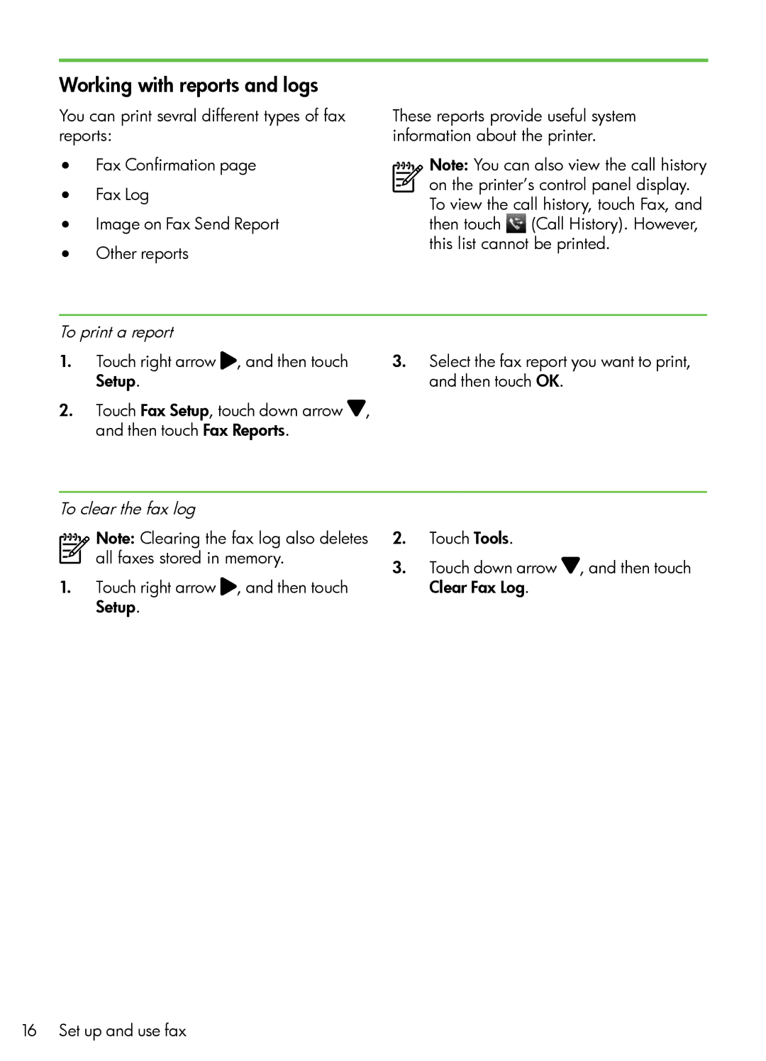 HP 7500A Wide Format - E9 manual Working with reports and logs, To print a report 