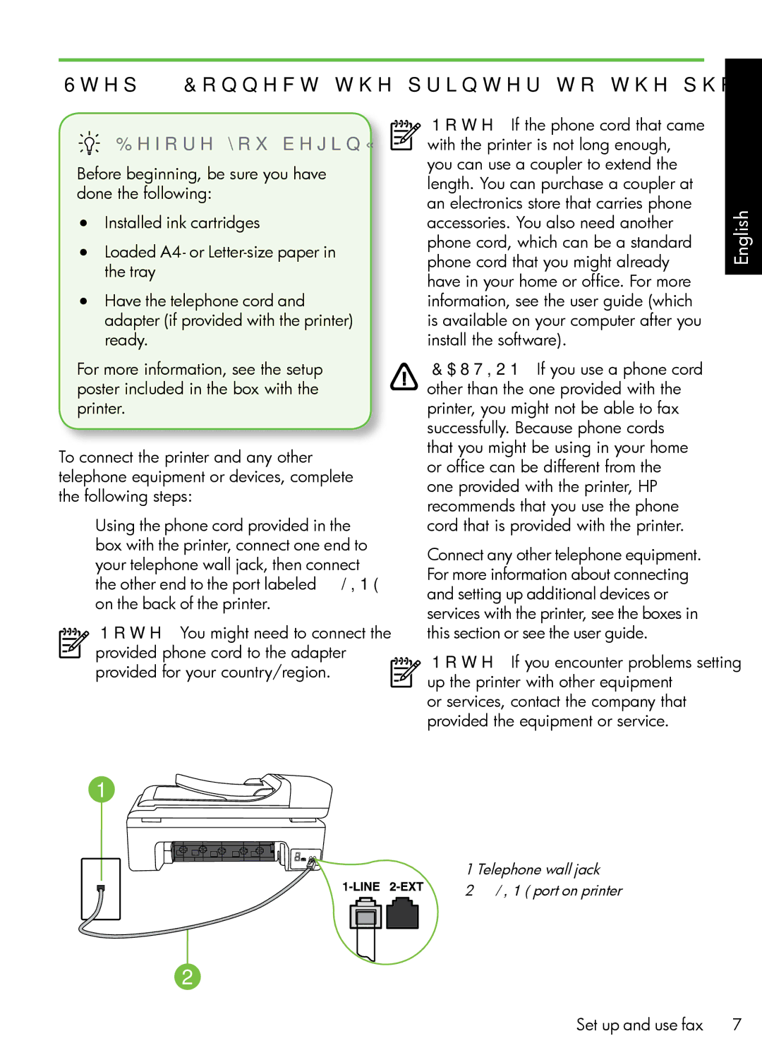 HP 7500A manual Connect the printer to the phone line, Before you begin… 