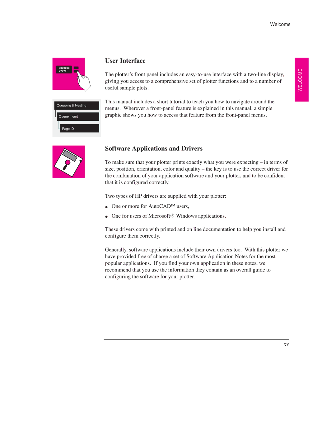 HP 700, 750C PLUS PLOTTER manual User Interface, Software Applications and Drivers 