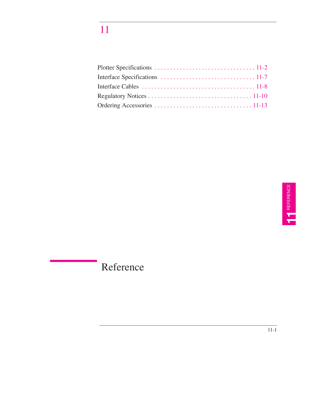 HP 700, 750C PLUS PLOTTER manual Reference, 11-1 