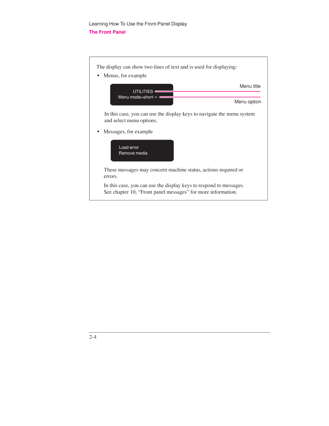 HP 750C PLUS PLOTTER, 700 manual Menu title 