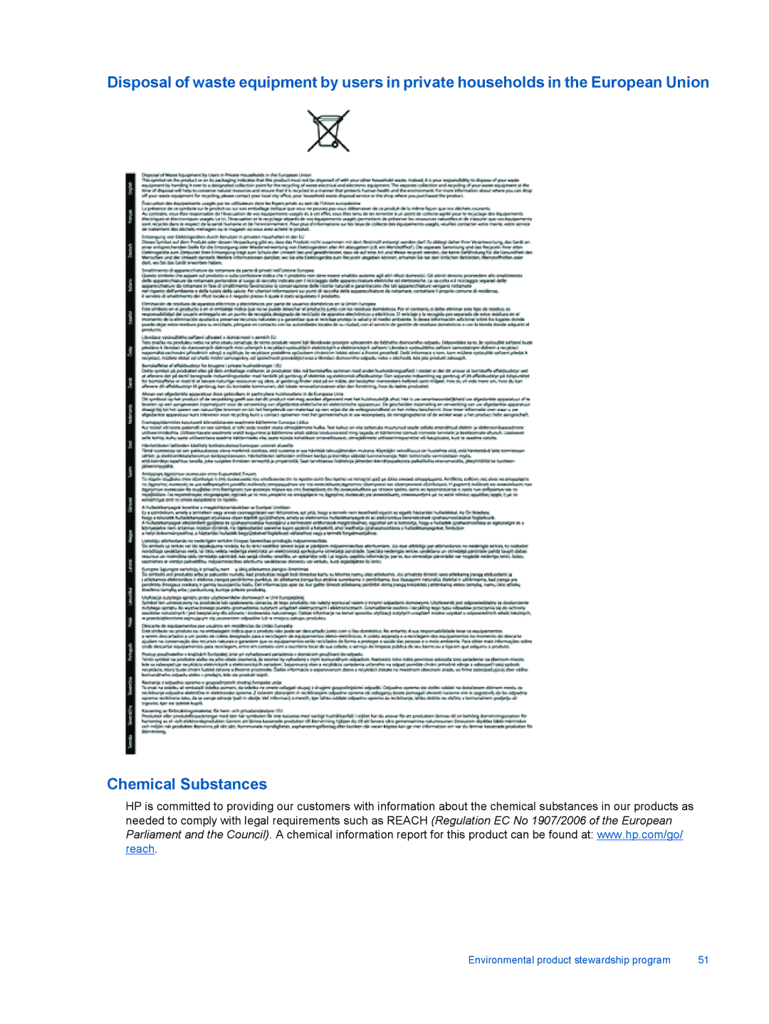 HP 7510 - C311a, 7515 - C311a manual Environmental product stewardship program 