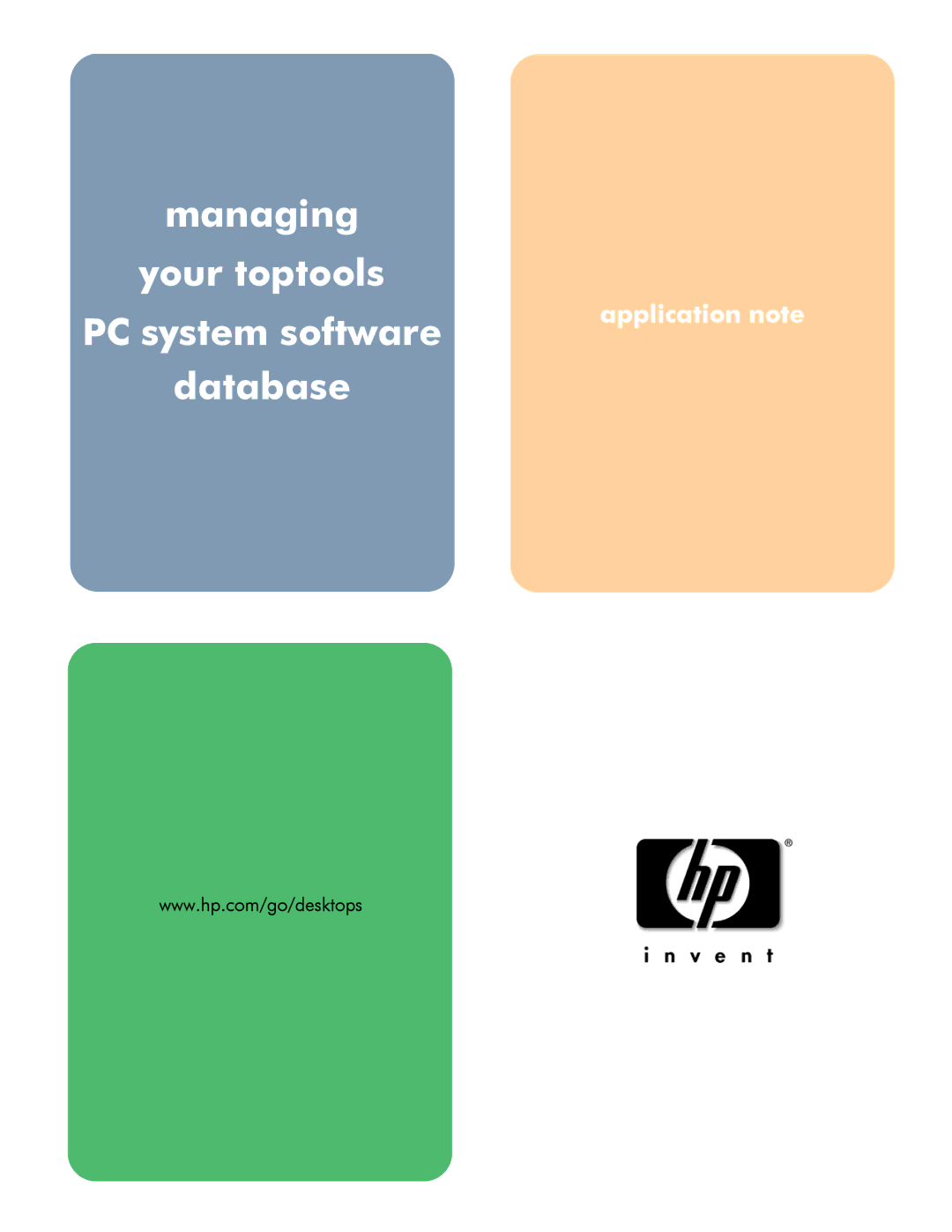 HP 752c (US/CAN) manual Managing Your toptools PC system software Database 