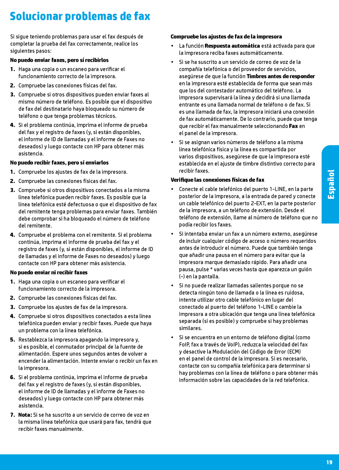 HP 7645, 7640 manual Solucionar problemas de fax 