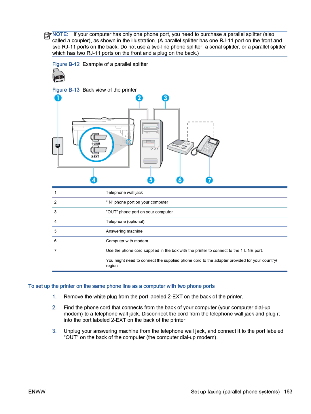 HP 7645 manual Figure B-12Example of a parallel splitter 