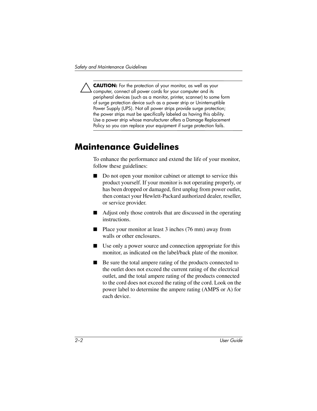 HP 7650, 7540 manual Maintenance Guidelines 