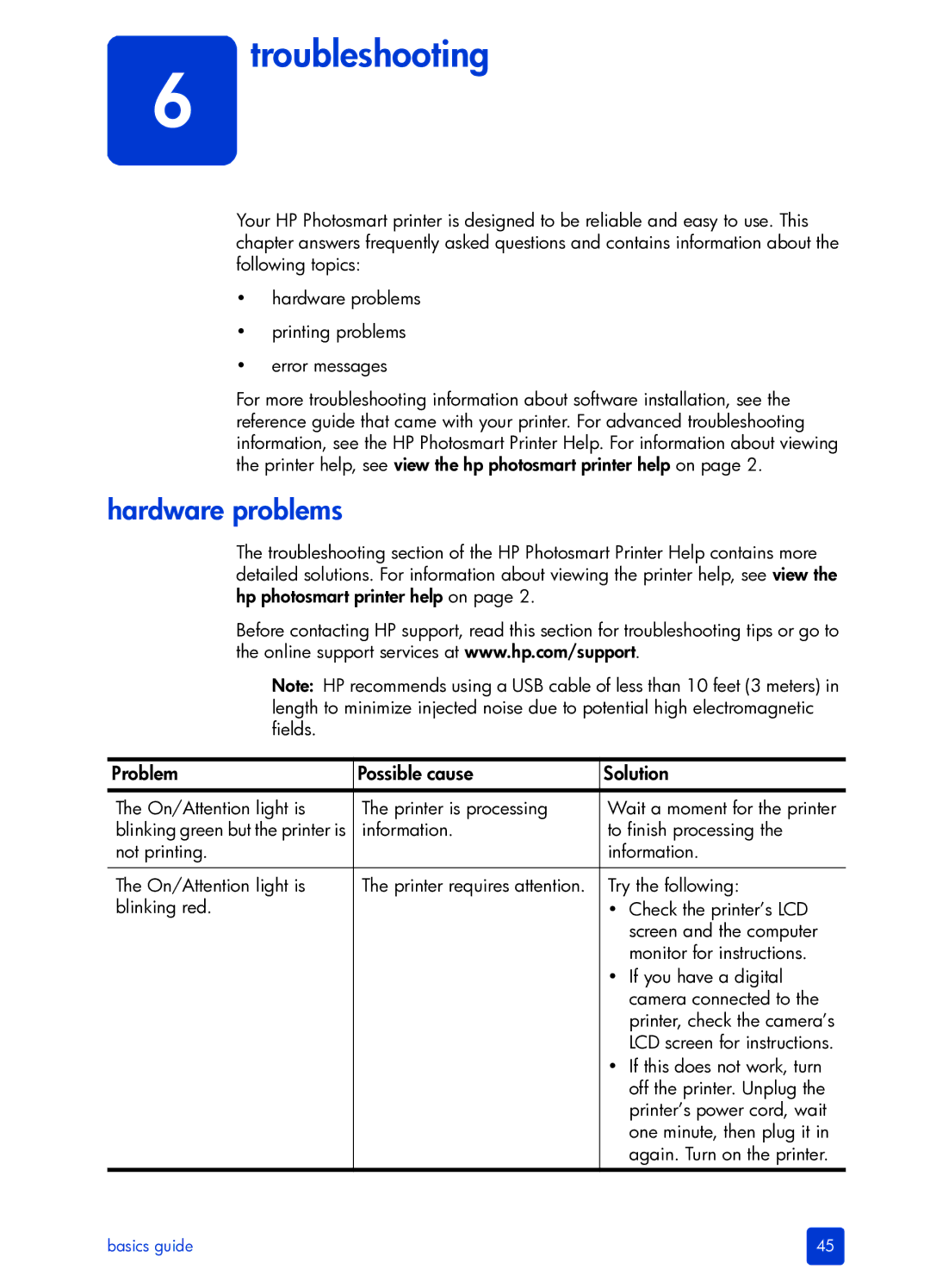 HP 7700 manual Troubleshooting, Hardware problems 