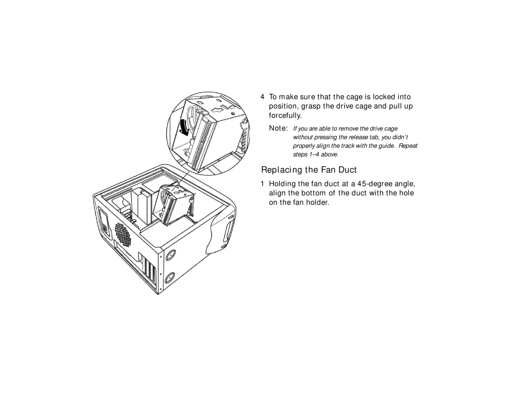 HP 7867 (US) manual Replacing the Fan Duct 