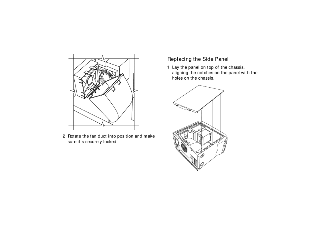 HP 7867 (US) manual Replacing the Side Panel 