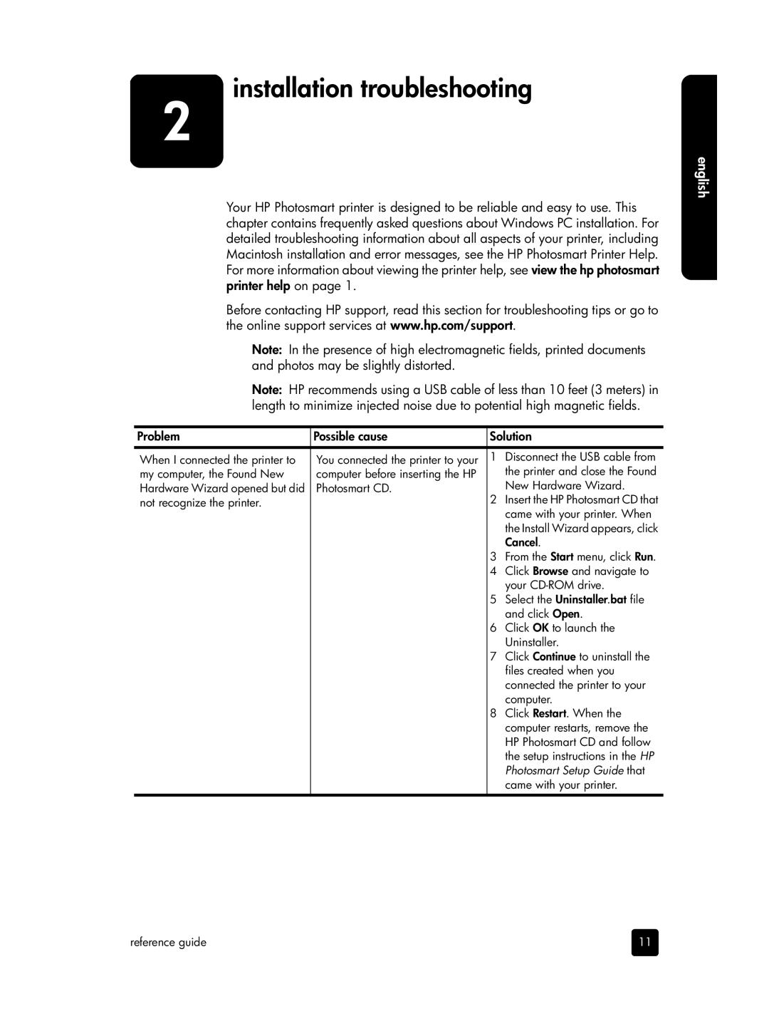 HP 7900 manual Installation troubleshooting 