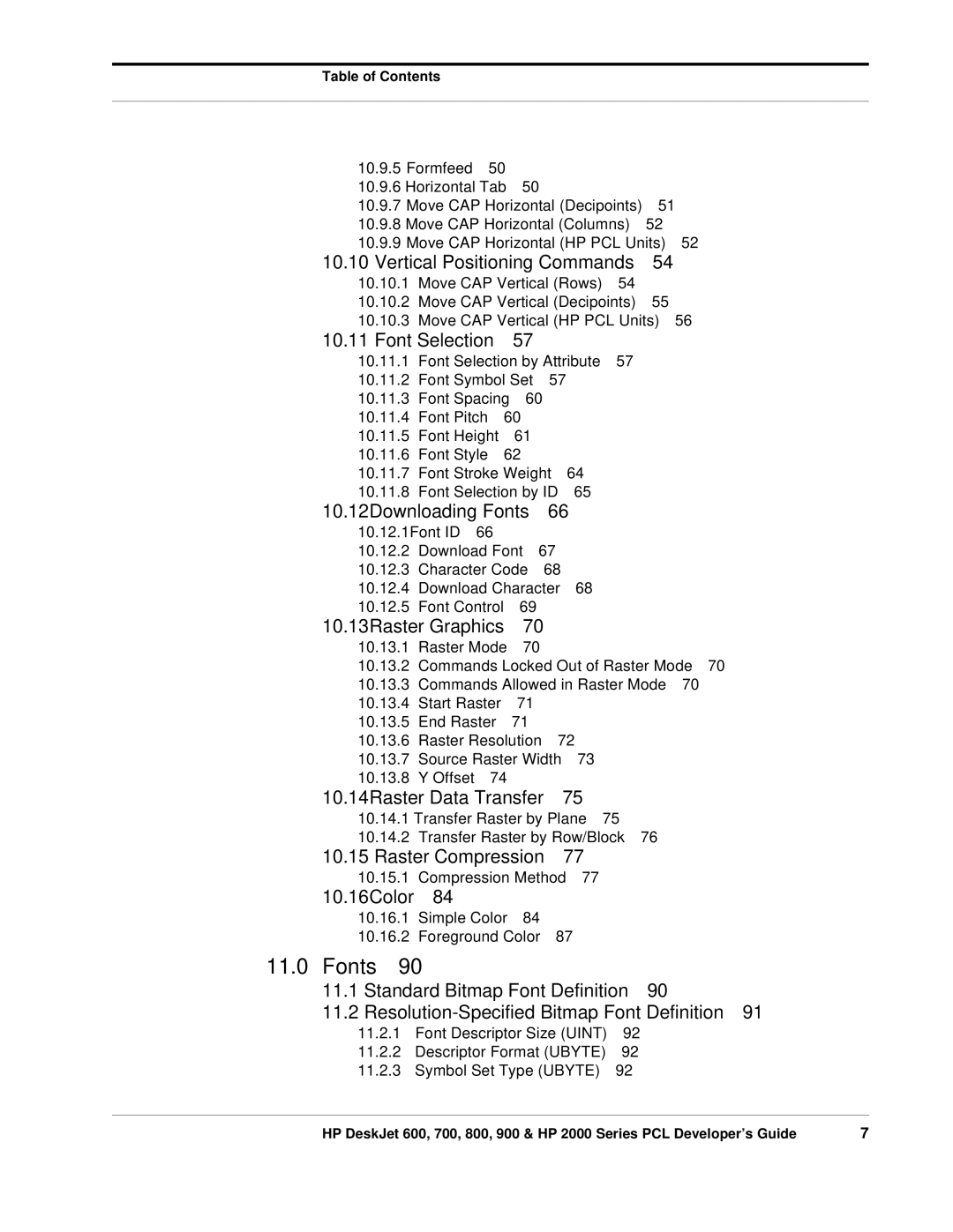 HP 700, 800 manual Fonts 