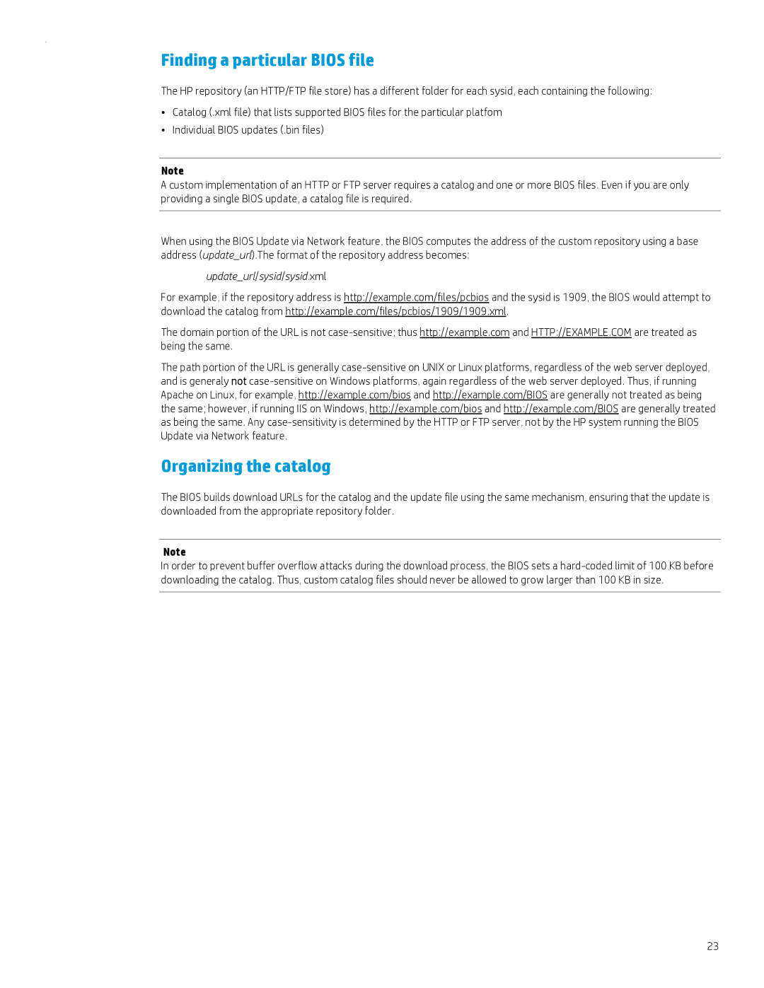 HP 800 G1 manual Finding a particular Bios file, Organizing the catalog 