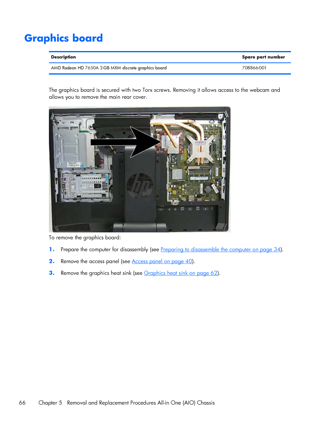 HP 800 G1 manual Graphics board 