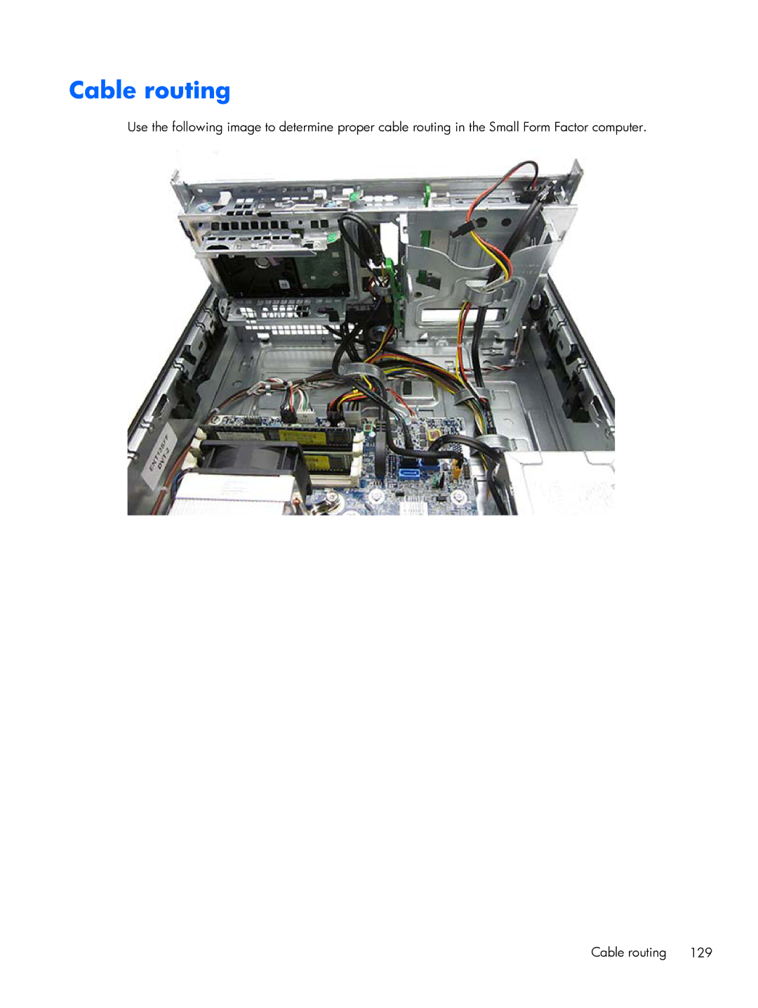 HP 800 G1 manual Cable routing 